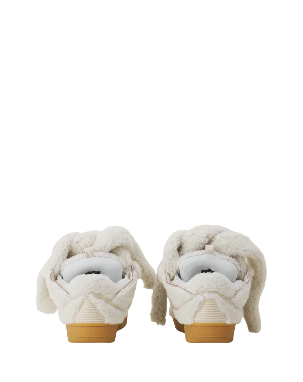 Lanvin Curb Shearling Sneaker – Beige