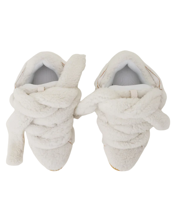 Lanvin Curb Shearling Sneaker – Beige