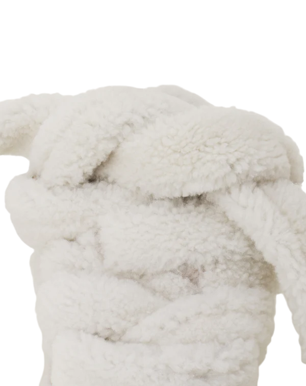 Lanvin Curb Shearling Sneaker – Beige