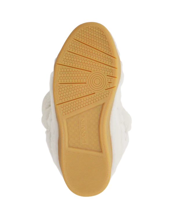 Lanvin Curb Shearling Sneaker – Beige