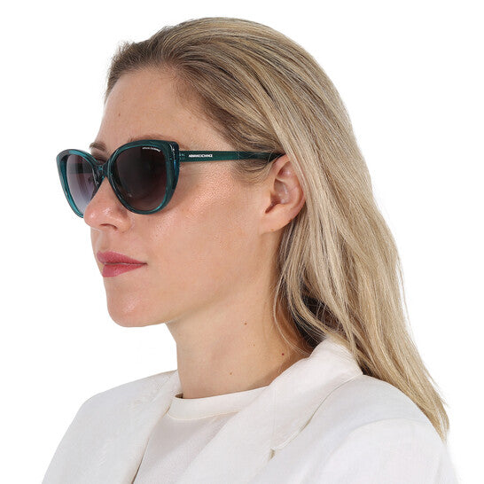 Armani Exchange Grey Gradient Cat Eye Ladies Sunglasses