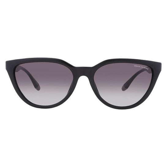 Armani Exchange Grey Gradient Cat Eye Ladies Sunglasses