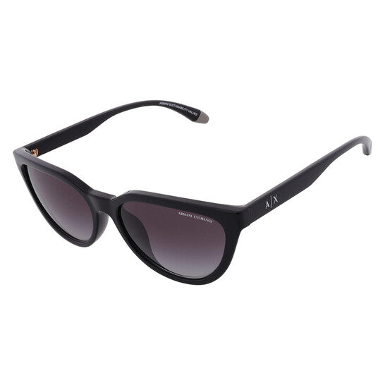 Armani Exchange Grey Gradient Cat Eye Ladies Sunglasses