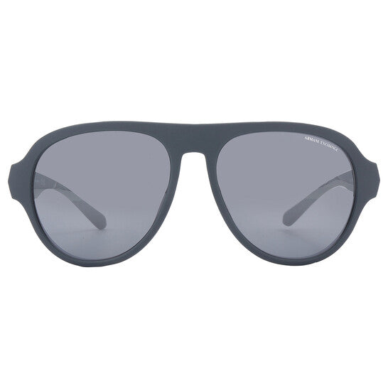 Armani Exchange Grey Mirror Pilot Men's Sunglasses