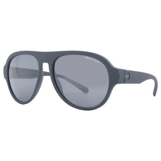 Armani Exchange Grey Mirror Pilot Men's Sunglasses