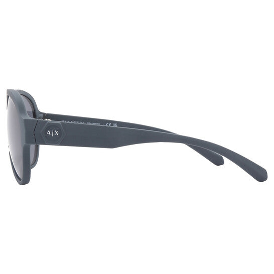 Armani Exchange Grey Mirror Pilot Men's Sunglasses