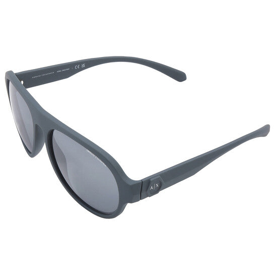 Armani Exchange Grey Mirror Pilot Men's Sunglasses