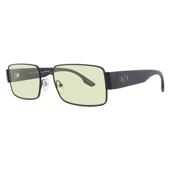 Armani Exchange Light Green Rectangular Men's Sunglasses