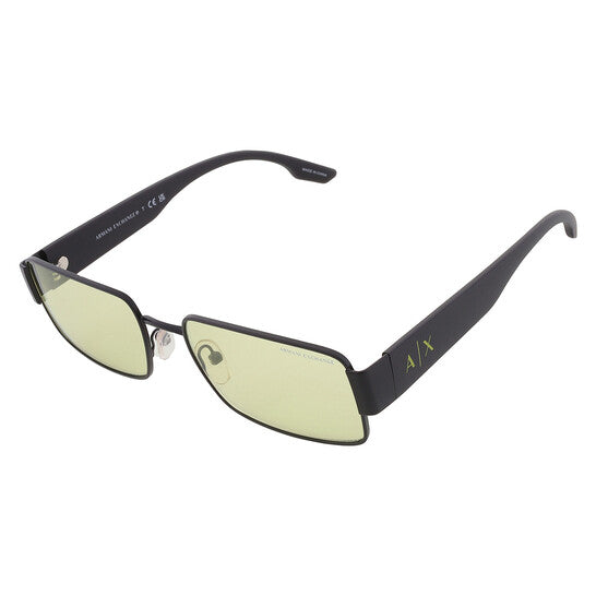 Armani Exchange Light Green Rectangular Men's Sunglasses