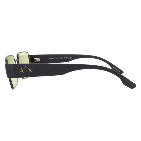 Armani Exchange Light Green Rectangular Men's Sunglasses