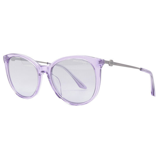 Armani Exchange Violet MIrror Silver Gradient Cat Eye Ladies Sunglasses