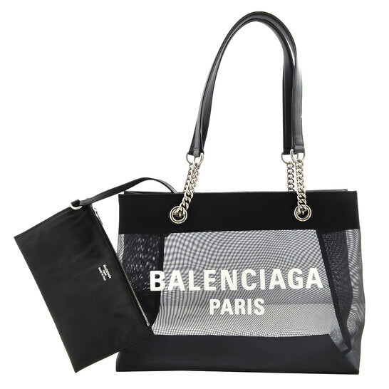 Balenciaga Black Medium Duty Free Mesh Tote Bag