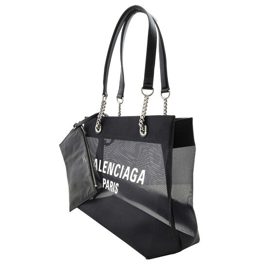 Balenciaga Black Medium Duty Free Mesh Tote Bag