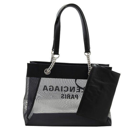 Balenciaga Black Medium Duty Free Mesh Tote Bag