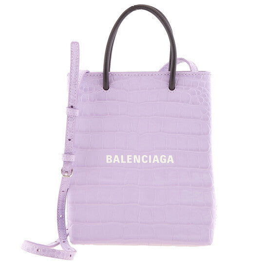 Balenciaga Crocodile Print Shopping Phone Bag