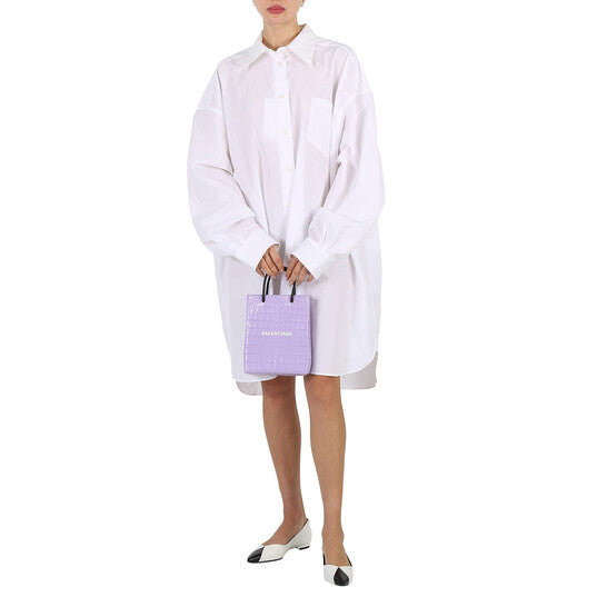 Balenciaga Crocodile Print Shopping Phone Bag