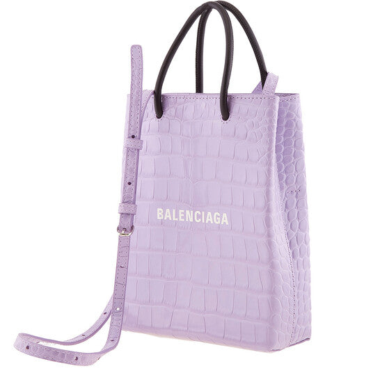 Balenciaga Crocodile Print Shopping Phone Bag