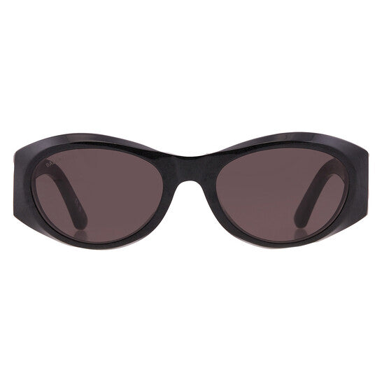 Balenciaga Grey Oval Ladies Sunglasses