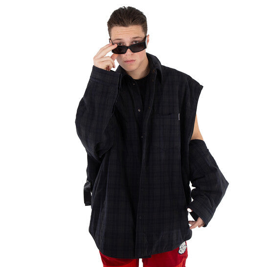 Balenciaga Grey Rectangular Unisex Sunglasses