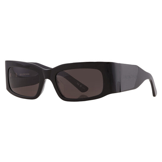 Balenciaga Grey Rectangular Unisex Sunglasses