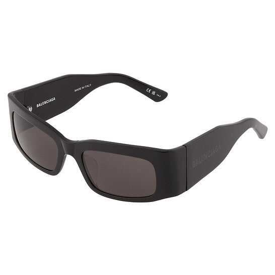 Balenciaga Grey Rectangular Unisex Sunglasses