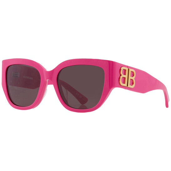 Balenciaga Grey Square Ladies Sunglasses