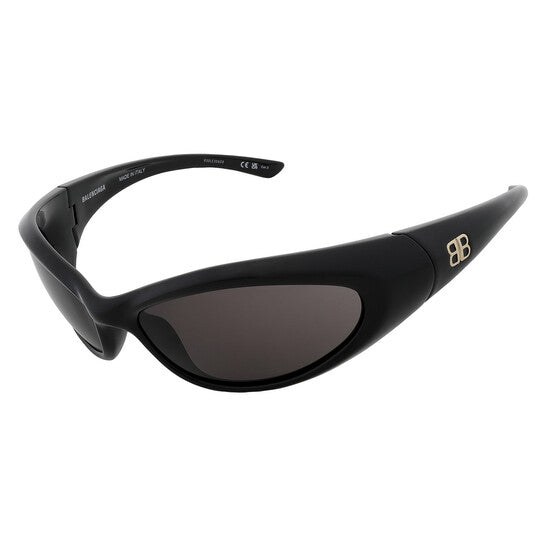 Balenciaga Grey Square Unisex Sunglasses