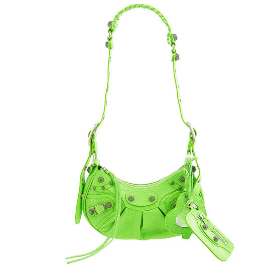 Balenciaga Le Cagole XS Shoulder Bag In Acid Green