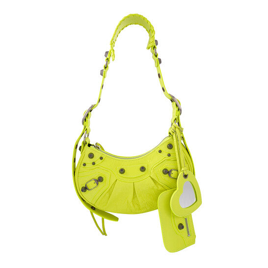 Balenciaga Le Cagole XS Shoulder Bag In Neon Yellow