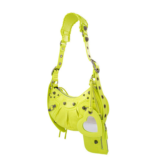 Balenciaga Le Cagole XS Shoulder Bag In Neon Yellow