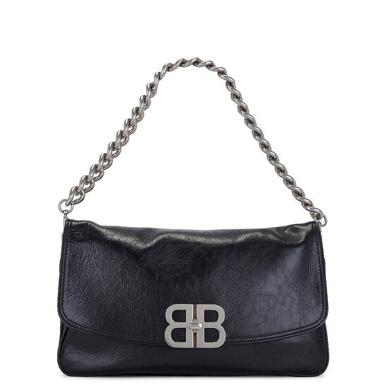 Balenciaga Medium BB Soft Flap Leather Shoulder Bag