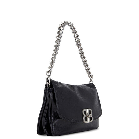 Balenciaga Medium BB Soft Flap Leather Shoulder Bag