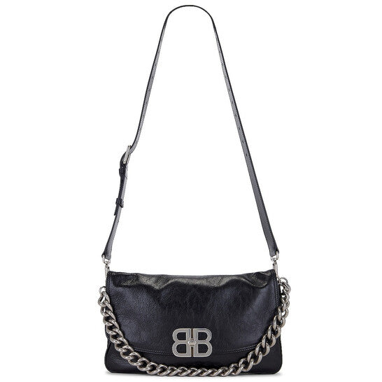 Balenciaga Medium BB Soft Flap Leather Shoulder Bag