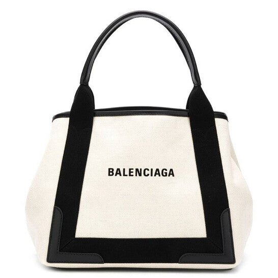 Balenciaga Small Navy Cabas Tote Bag