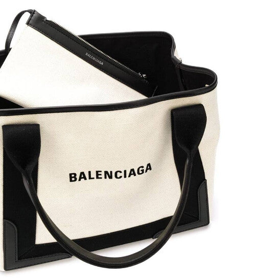 Balenciaga Small Navy Cabas Tote Bag