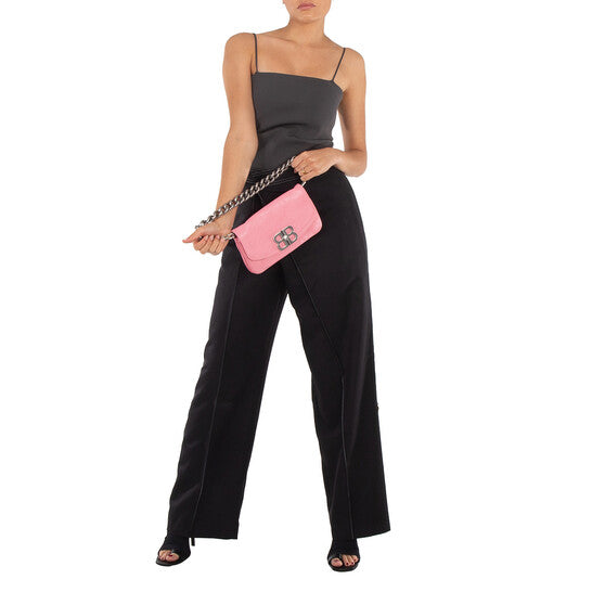 Balenciaga Sweet Pink Calfskin Small BB Soft Flap Shoulder Bag