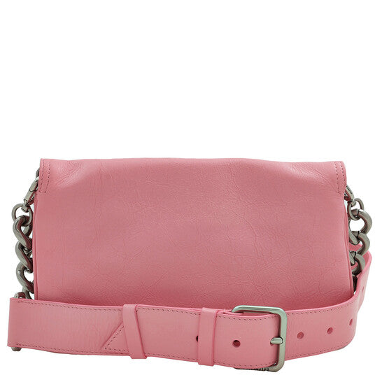 Balenciaga Sweet Pink Calfskin Small BB Soft Flap Shoulder Bag