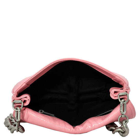 Balenciaga Sweet Pink Calfskin Small BB Soft Flap Shoulder Bag