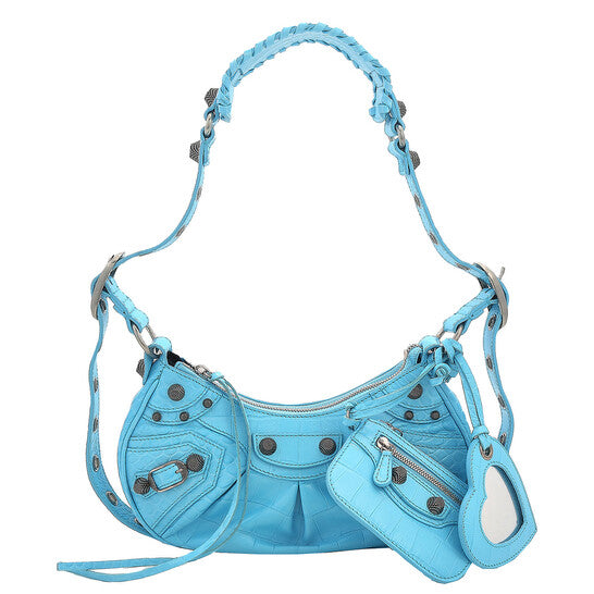 Balenciaga Turquoise XS Le Cagole Shoulder Bag