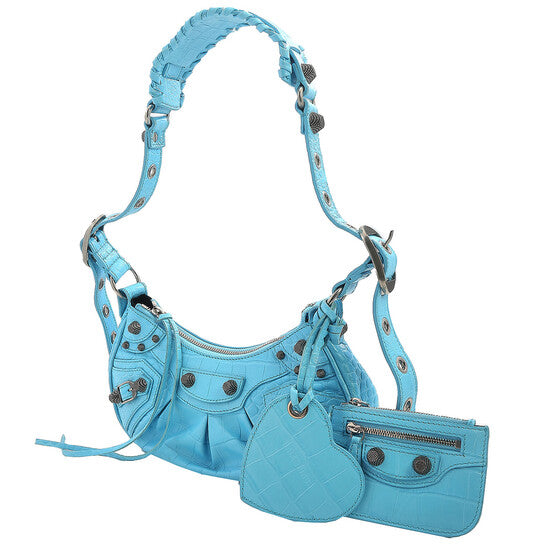 Balenciaga Turquoise XS Le Cagole Shoulder Bag