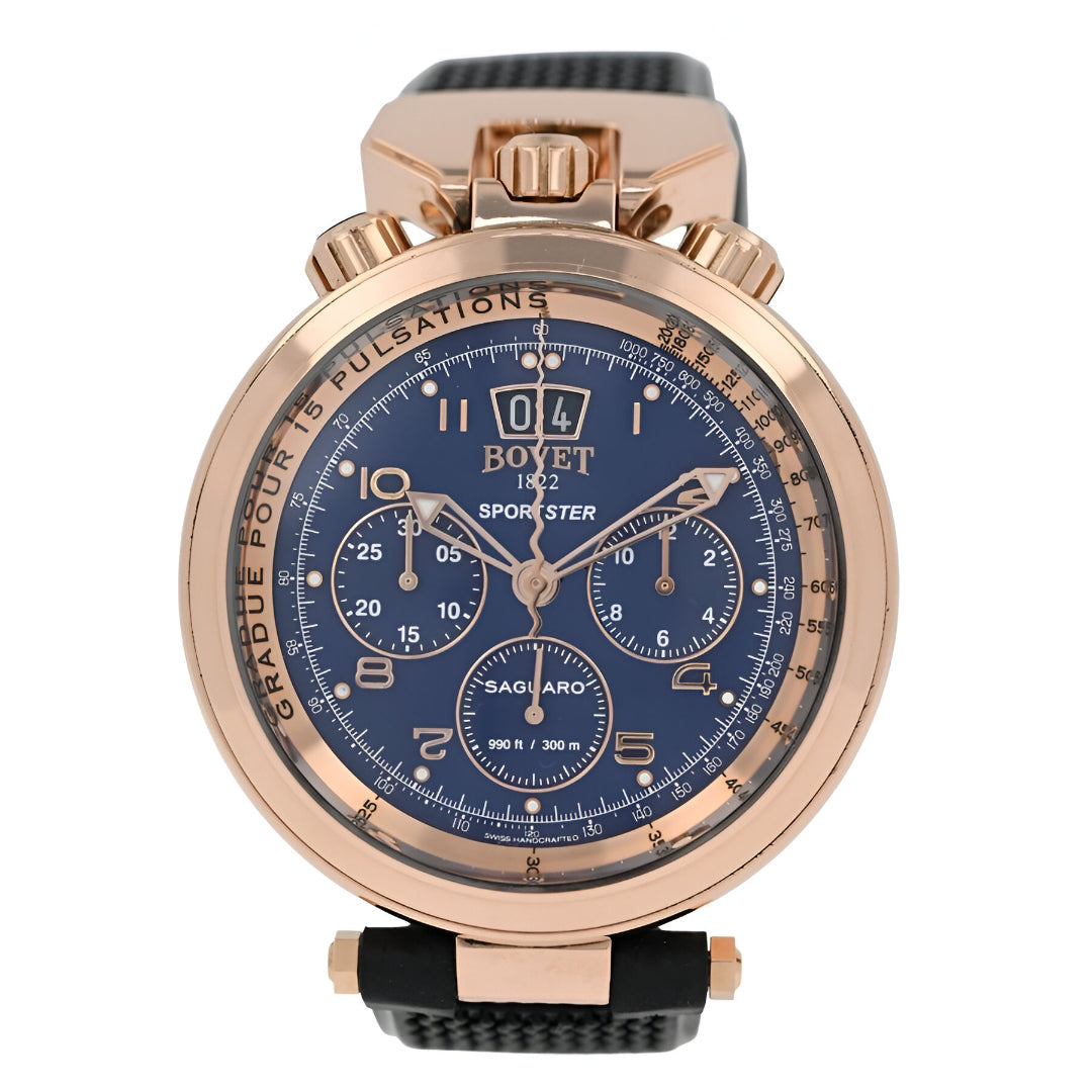 Bovet  Sportster Chronograph Automatic Blue Dial Men's Watch