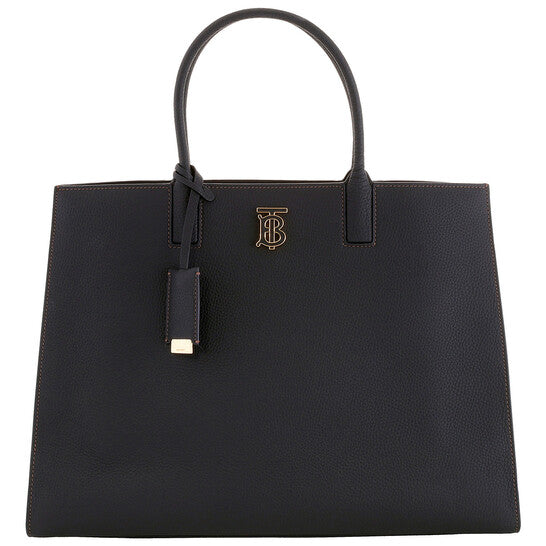 Burberry Black Grainy Leather Medium Frances Bag