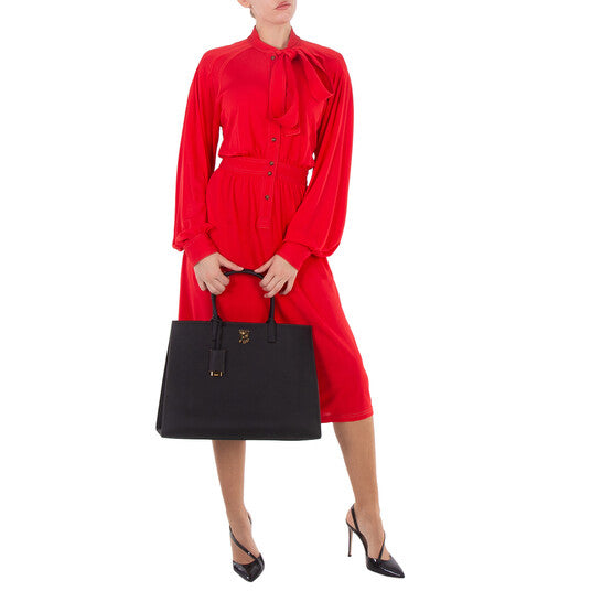 Burberry Black Grainy Leather Medium Frances Bag