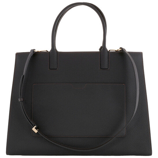 Burberry Black Grainy Leather Medium Frances Bag