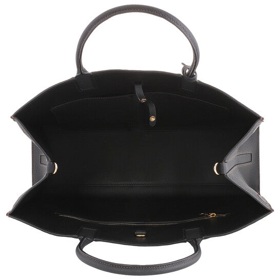 Burberry Black Grainy Leather Medium Frances Bag