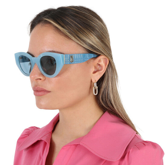 Burberry Blue Oval Ladies Sunglasses