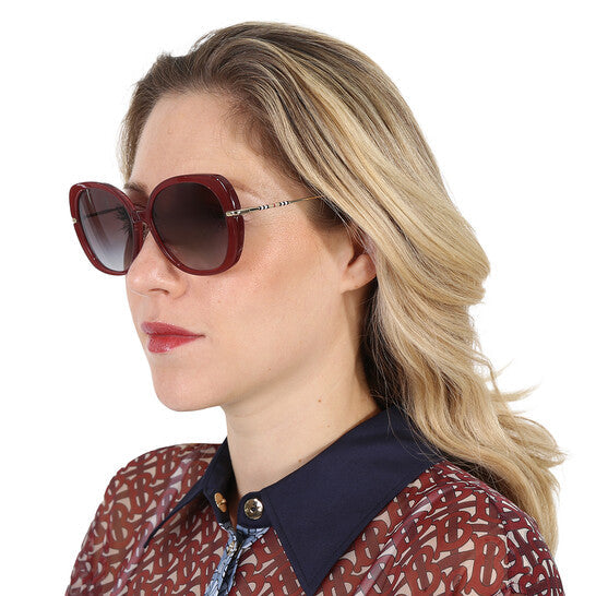 Burberry  Eugenie Grey Gradient Butterfly Ladies Sunglasses