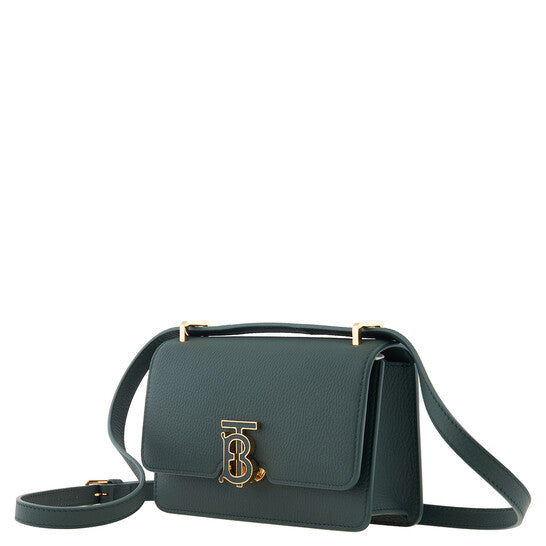Burberry Ladies Vine Grainy Leather Mini TB Bag