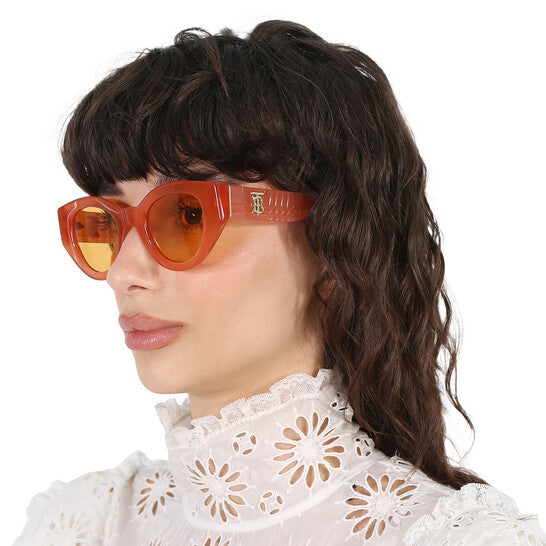 Burberry Meadow Orange Oval Ladies Sunglasses