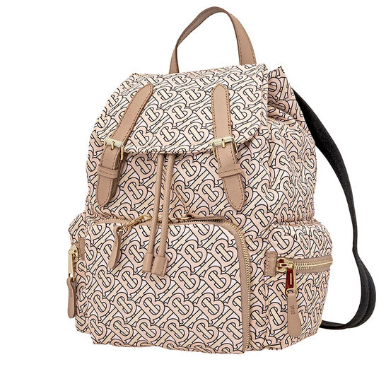 Burberry Medium Rucksack in Monogram Print Nylon- Blush